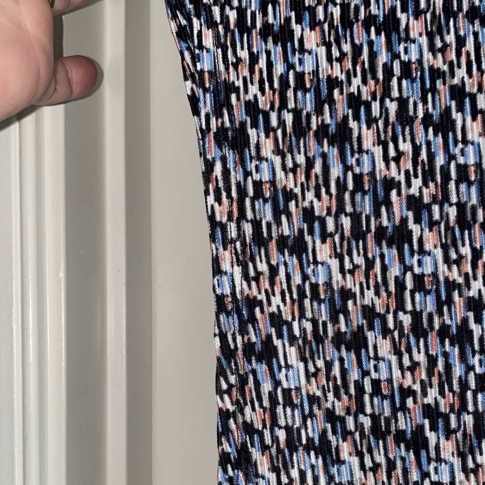NY Collection Navy & White Printed Midi Dress - Picture 7 of 7